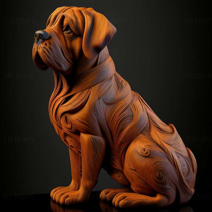 3D model Langhaar dog (STL)